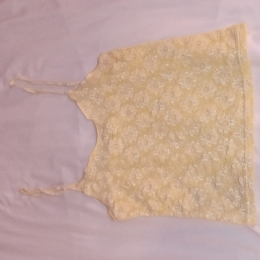 Yellow Embroidered Tank
